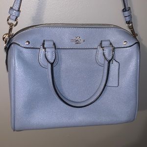 Baby blue coach crossbody bag